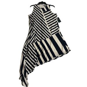 Ralph Lauren Black and White Asymmetrical Dress